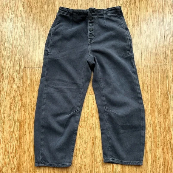 Free People Osaka Barrel Leg Jeans - Washed Black - Picture 3 of 15
